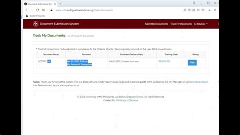 Demonstration and Tutorial of the UPLB Graduate School Online .
